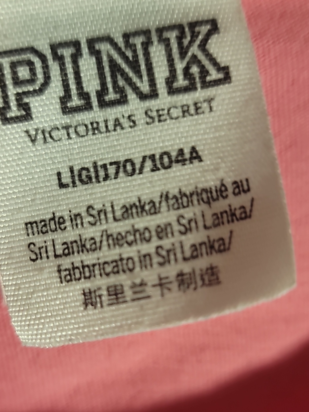 PINK Victoria's Secret Girls' Long Sleeve Logo Pocket Tee - Pink - Picture 2 of 7